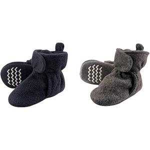 imageHudson Baby Cozy Fleece Booties 2PackNavyDark Gray
