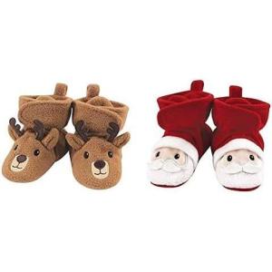 imageHudson Baby Cozy Fleece Booties 2PackReindeerSanta