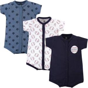 imageHudson Baby Unisex Cotton RompersBaseball