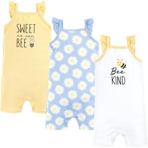 imageHudson Baby Unisex Cotton RompersBee Kind