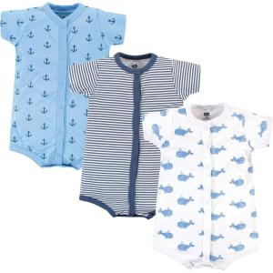 imageHudson Baby Unisex Cotton RompersBlue Whale