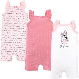imageHudson Baby Unisex Cotton RompersBonjour