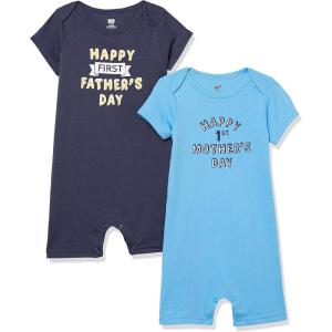 imageHudson Baby Unisex Cotton RompersBoy Mothers Fathers Day