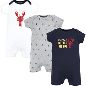 imageHudson Baby Unisex Cotton RompersButter Me Up Lobster