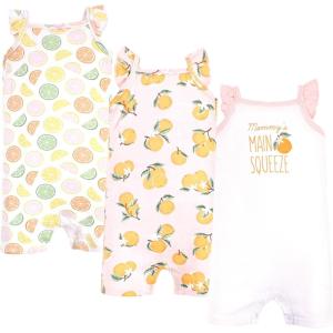 imageHudson Baby Unisex Cotton RompersCitrus Orange