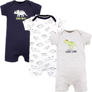 imageHudson Baby Unisex Cotton RompersCool Dinosaurs