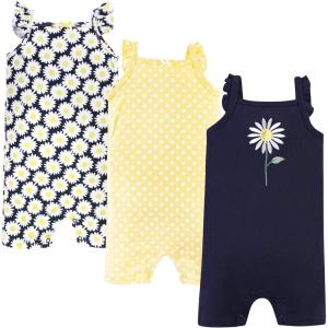 imageHudson Baby Unisex Cotton RompersDaisy