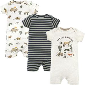 imageHudson Baby Unisex Cotton RompersDesert Animals