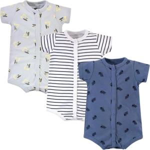 imageHudson Baby Unisex Cotton RompersDump Truck