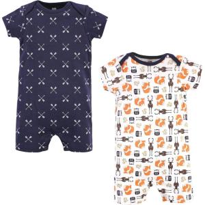 imageHudson Baby Unisex Cotton RompersForest