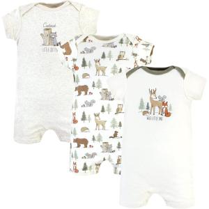 imageHudson Baby Unisex Cotton RompersForest Animals