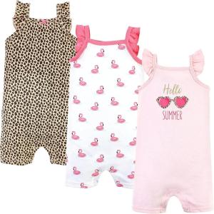 imageHudson Baby Unisex Cotton RompersHello Summer