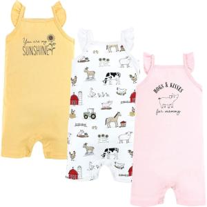 imageHudson Baby Unisex Cotton RompersHogs and Kisses