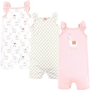 imageHudson Baby Unisex Cotton RompersLlama