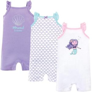 imageHudson Baby Unisex Cotton RompersMermaid