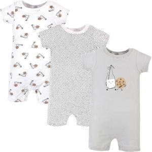 imageHudson Baby Unisex Cotton RompersMilk Cookies