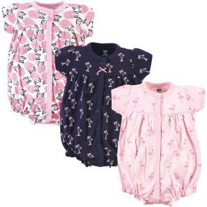 imageHudson Baby Unisex Cotton RompersPink Flamingo