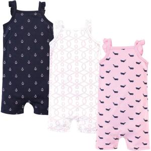 imageHudson Baby Unisex Cotton RompersPink Whale