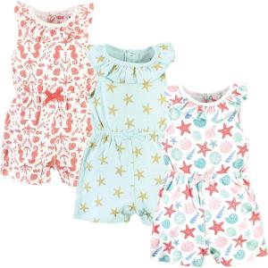 imageHudson Baby Unisex Cotton RompersSea Shells
