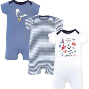 imageHudson Baby Unisex Cotton RompersSea Shore