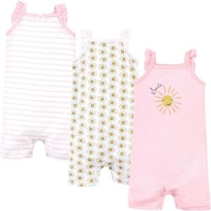 imageHudson Baby Unisex Cotton RompersSmile Sunshine