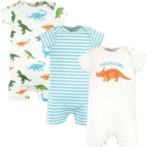 imageHudson Baby Unisex Cotton RompersTriceratops