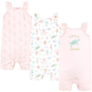 imageHudson Baby Unisex Cotton RompersTurtley Adorable