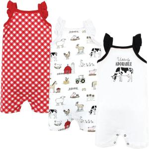 imageHudson Baby Unisex Cotton RompersUdderly Adorable