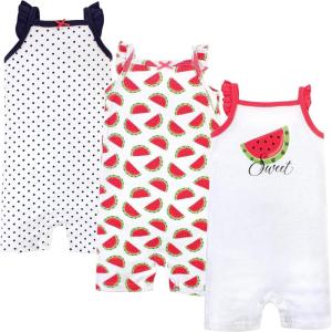 imageHudson Baby Unisex Cotton RompersWatermelon