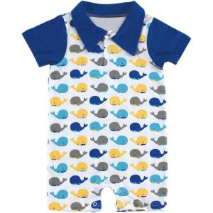 imageHudson Baby Unisex Cotton RompersWhale
