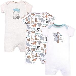 imageHudson Baby Unisex Cotton RompersZoo Animals