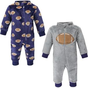 imageHudson Baby babygirls Plush JumpsuitsGray Football