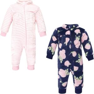 imageHudson Baby babygirls Plush JumpsuitsNavy Rose