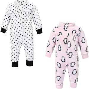 imageHudson Baby babygirls Plush JumpsuitsPink Penguin