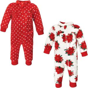 imageHudson Baby babygirls Plush JumpsuitsPoinsettia
