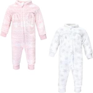 imageHudson Baby babygirls Plush JumpsuitsSnowflakes