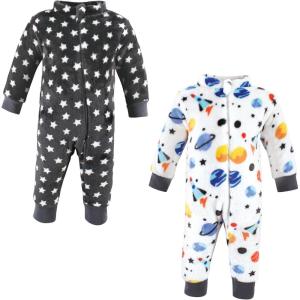 imageHudson Baby babygirls Plush JumpsuitsSpace Adventure