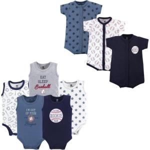 imageHudson Baby unisexbaby Cotton Bodysuits and Rompers 8pieceBaseball