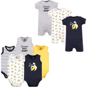 imageHudson Baby unisexbaby Cotton Bodysuits and Rompers 8pieceGo Bananas