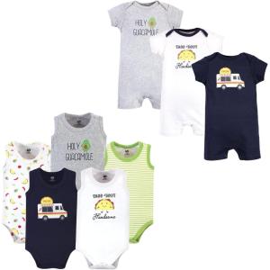 imageHudson Baby unisexbaby Cotton Bodysuits and Rompers 8pieceTaco Truck