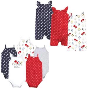 imageHudson Baby unisexbaby Cotton Bodysuits and Rompers 8pieceWildflower