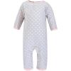 imageHudson Baby Unisex Baby Premium Quilted CoverallsPink Gray Elephant