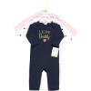 imageHudson Baby babygirls Cotton CoverallsGirl Daddy Pink Navy