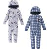 imageHudson Baby Unisex Baby Fleece Jumpsuits Coveralls and PlaysuitsBlue Penguin Toddler