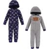 imageHudson Baby Unisex Baby Fleece Jumpsuits Coveralls and PlaysuitsFootball Toddler