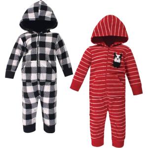 imageHudson Baby Unisex Baby Fleece Jumpsuits Coveralls and PlaysuitsChristmas Dog Baby