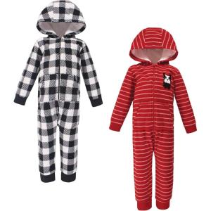 imageHudson Baby Unisex Baby Fleece Jumpsuits Coveralls and PlaysuitsChristmas Dog Toddler