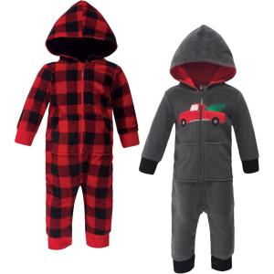 imageHudson Baby Unisex Baby Fleece Jumpsuits Coveralls and PlaysuitsChristmas Tree Baby