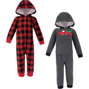 imageHudson Baby Unisex Baby Fleece Jumpsuits Coveralls and PlaysuitsChristmas Tree Toddler