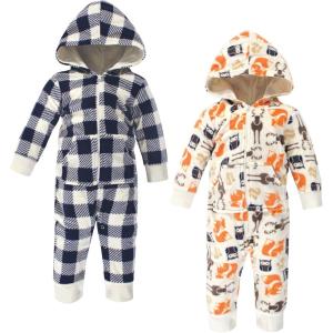 imageHudson Baby Unisex Baby Fleece Jumpsuits Coveralls and PlaysuitsForest Baby